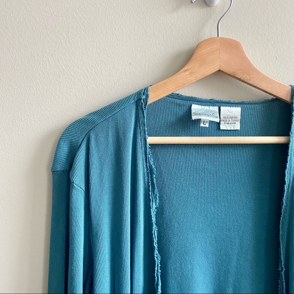 Spiegel Vintage Teal Cardigan Women's Large - Picture 2 of 5